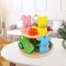 Babycop Easter Décor, 4 Pcs Bunny Table Decorations Wooden Spring Signs for Home, Wood Rabbit Tiered Tray/Mantal Décor for Farmhouse or Office Party Supplies